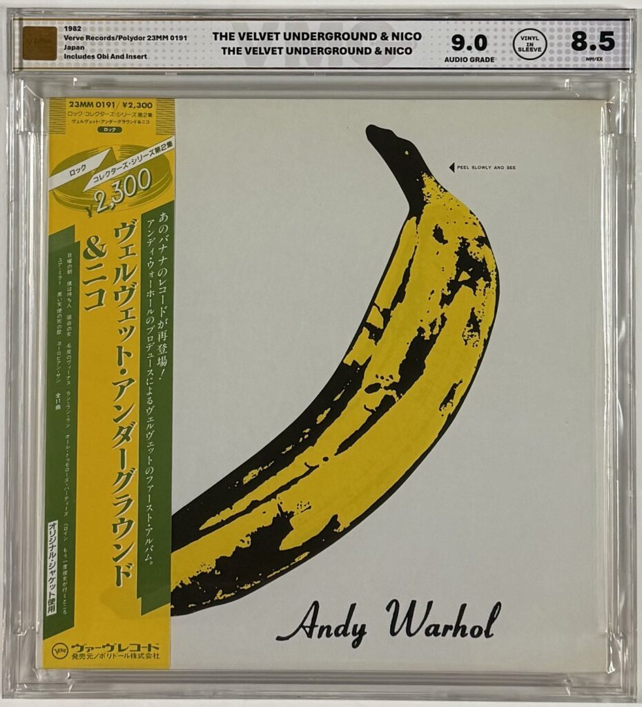 The Velvet Underground & Nico with its original obi strip, sealed in a VMG slab and graded 8.5